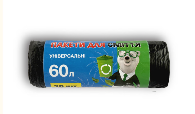 Пакети для сміття Офіс Центр 60л 20шт ОС112238